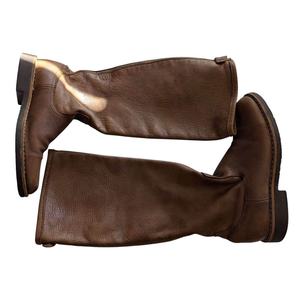 Roots Women's Brown Leather Boots, 7